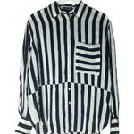 AYR  Button Down Striped Long Sleeve Shirt Blouse Medium Photo 0