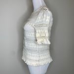 H&M Ivory Lace Blouse Popover Sz 4 100% cotton Boho Photo 2