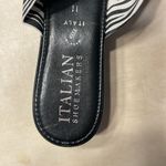 Italian Shoemakers  Striped Black and White Sandals. Size 11. Made in Italy‎ Photo 1