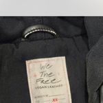 Free People  Faux Vegan Leather Moto Jacket with Detachable Hood Size XS Photo 2
