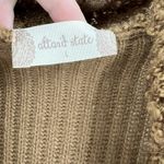 Altar'd State  Fuzzy Teddy Cardigan Sweater Brown Camel Cozy Women’s Size Large‎ Photo 6