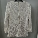 Majorelle NWOT  Ash White Silver Sequin Mini Dress Long Sleeve Size Small Photo 3