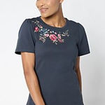 Driftwood Jeans Julie Crew Neck Tee Shirt - Serenity Photo 0