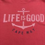 Life is Good  Red Cape May Shirt Top Women’s Size Medium Classic Fit Crusher Tee Photo 2