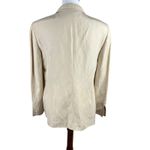 Vintage Escada Silk Linen Blazer Y2K Neutral Designer Cream Butter Yellow Blazer Size M Photo 1