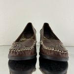 No Boundaries NOBO Vintage Y2K 2000s Brown Faux Leather Skip Academia Preppy Wedge Heels Photo 7