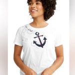 Vera Bradley Pajama Set Size Small Anchor Nautical Sleepwear Blue Shirt Pants Photo 0