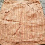 Vivienne Tam  Mini Skirt StripedLinen Front Pockets Side Zip Fully Lined Womens4 Photo 0