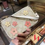 Coach Nolita 19 In Signature Canvas With Floral Applique ch619 Photo 2