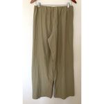 ZARA NWT  Full-Length Camel Pants – Mid-Rise with Elastic Waist & Side Zippe Sz S Photo 2