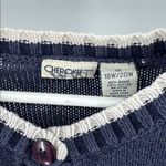 Cherokee  Navy Sweater cardigan winter Snowflake crocheted Design 1X mittens plus Photo 11