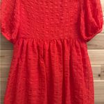 L'Academie NWT L’Acadamie Revolve XS The Rene Mini Dress Poppy Red Puff Sleeve Christmas Photo 5