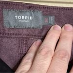 Torrid NEW Perfect Skinny Faux Leather High Rise Pants Maroon Size 26S Photo 10