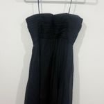 J.Crew  Black Cocktail Dress Strapless Sweetheart Neckline Size 2 Mini EUC Photo 1
