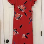 A New Day Tropical Floral Print Midi Wrap Dress Photo 2