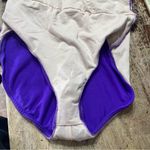 Vtg Slim Suit Women's Purple Green Floral Halter One Photo 5