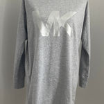 Michael Kors  Y2K Sweatshirt Dress size Medium Logo Gray Silver Hooded Athleisure Photo 0