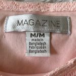 Magazine pink sleeveless scoop neck floral lace dress size Medium Photo 2