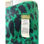 Agua Bendita  Dean Unisex Green & Black Cheetah Print Button Up Photo 6
