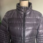 Kensie  Quilted Ombré Purple Gray Shiny Puffer Jacket Coat Size Small Photo 6