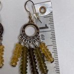 Jewelry 2 Piece Bundle Dangle Beaded Tassel Earrings w/ Matching Bracelet Yellow Photo 3