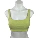 Outdoor Voices  Women's Heathered Green Pullover Scoop Neck Athletic Sports Bra S Photo 0