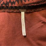 Free People  Cozy Day Ruffle Hem Raw Edge Striped Sweater Dress Size Medium. Photo 5