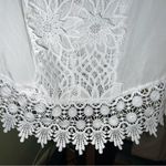 Solitaire  Swim White Crochet Sunflower Swim Cover up Size Small Photo 3