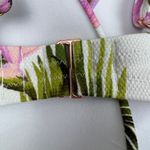 Shade & Shore  Women's White and Green Floral Bikini Top - Size 32A - NWT Photo 5