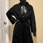 Wool Trench Coat Winter Jacket Parka Bomber Office Coat Wool Jacket Fall Long Jacket Black Photo 0