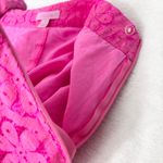 Lilly Pulitzer Meadow Skirt in Fiesta Pink Daisy Lane Lace Zip Size 6 Photo 9
