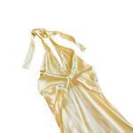 Reformation  Maddison 100% Silk Midi Dress Halter Yellow Zest Satin Size 0 NWT Photo 6