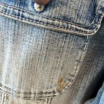 Vintage CREST JEANS Denim Jean Jacket Crochet Details Blue Size XXL Photo 10