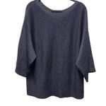 Eileen Fisher Womens Gray Sparkle Knit Blouse Merino Wool Blend Size L Photo 1