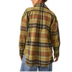 Free People  We The Free Izzy Cargo Jacket plaid oversized Shacket Shirt Green M Photo 4