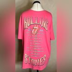 The Rolling Stones UK Tour 1971 Music Pink Casual Graphic T-Shirt,Womens|Sz:XXL Photo 13