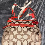 Coach Signature Brown and Red Women's Bag Photo 3
