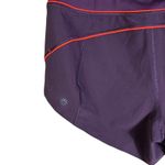 Athleta  Run With It Piping Shorts Purple Orange Trim Athletic Workout Womens M Photo 2