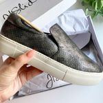 J/SLIDES NYC NEW  Metallic Pewter Acer Slip On Sneakers Photo 0