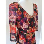 Madewell  Mirrorflower Dress 2 Broadway & Broom Black Purple Orange FALL … Photo 6