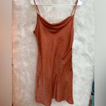 Cotton On  burnt orange cowl neck mini dress Photo 4