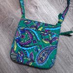 Vera Bradley  Green Paisley Crossbody Bag Purse Quilted Purple Photo 4