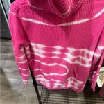 United States Sweaters  Pink and White Cowl Neck Sweater Photo 5