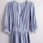 Mustard Seed Blue Midi Wrap Dress Photo 1