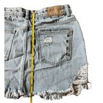 ZARA Distressed Denim Skirt Photo 6