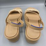 Rothy's Lightweight Wedge Sandal Braided Beach Sand Woven Women’s 10.5 New Tan Photo 4