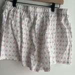 Peach Love California  Pink Floral and Blue Bows Shorts Photo 2
