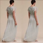 BHLDN Anthropologie Maricela Dress Beaded Chiffon Evening Formal Photo 2