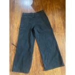 CIDER Baggy Wide Leg Jeans w Tie Details High Rise Black Size Large L Cargo Y2K Photo 3