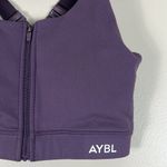AYBL  Purple Zip Up Sports Bra Womens M Athleisure Sportswear Photo 3